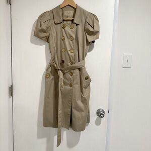 BURBERRY Classic Beige Trench Shirt Dress with Belt